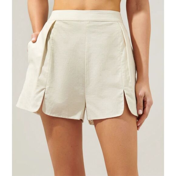 NWT Sugarlips Cape Town Pleated Split Leg Shorts, $70 Med - Picture 1 of 7